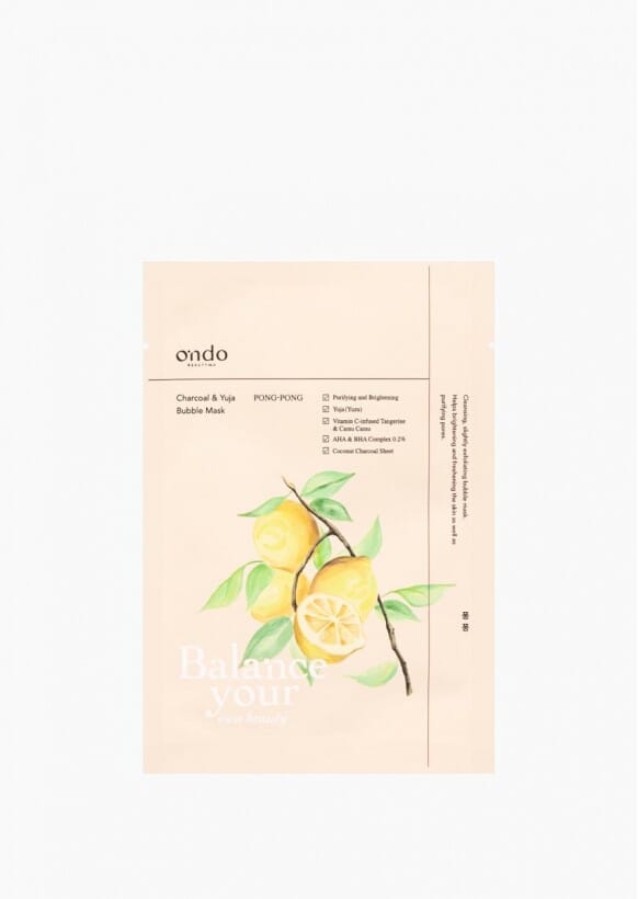 CHARCOAL & YUJA BUBBLE MASK PONG-PONG Maschera Viso Ondo Beauty 36.5
