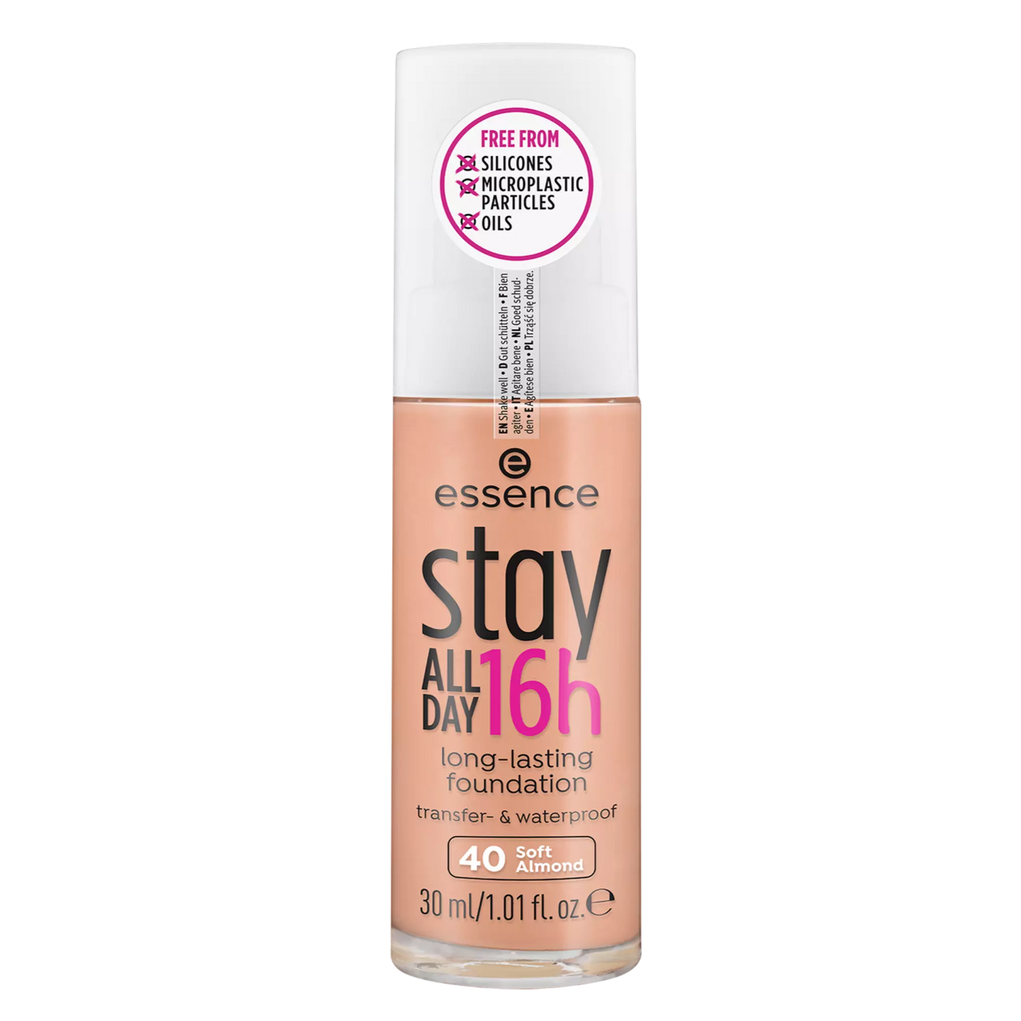Essence Stay All Day 16h long-lasting fondotinta viso 40 Soft Almond